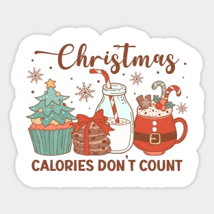 Festive Hot Holiday Drinks: Christmas Calories Don't Count Sticker